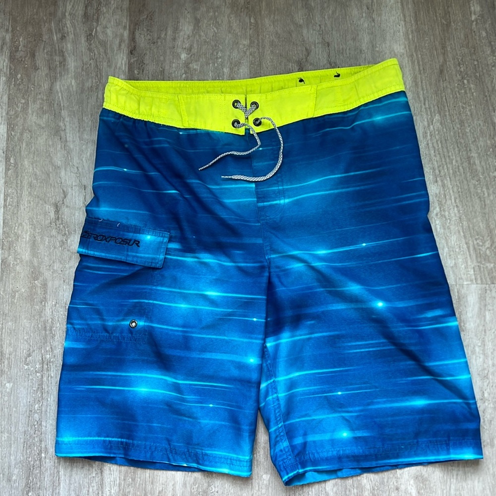Zero X Posur boys blue&yellow board shorts